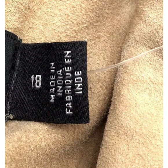 Ralph Lauren Retail $795 Goat Suede Leather Dress Belted SHIRT DRESS Size 18 - Picture 4 of 7